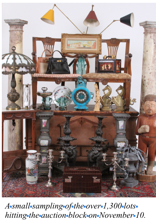 Small sampling of over 1300 lots in November 10 auction
